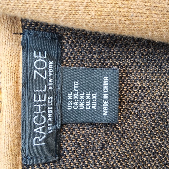 Rachel Zoe Bkack & Camel Colored Jacket Size XL - Picture 2 of 9